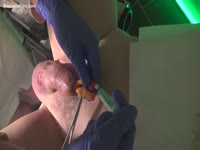 Wild insertion movie features a dude having an object inserted into his dick